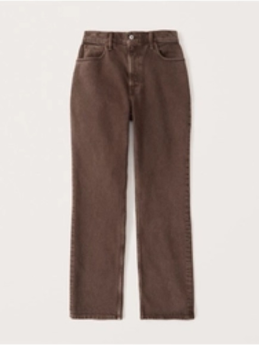 Abercrombie Curve Love 90s Straight Jeans Brown Ultra High Rise 26 Short